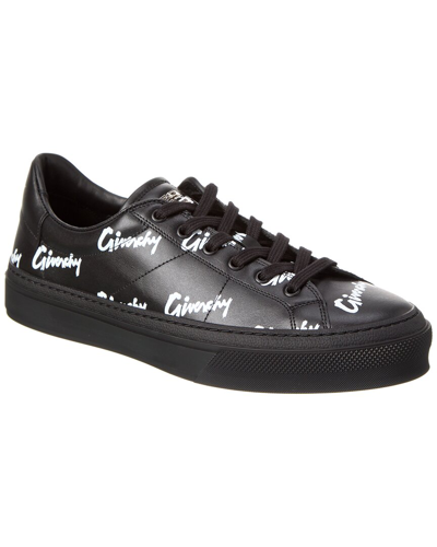 Givenchy City Sport Logo-print Leather Sneakers In Black