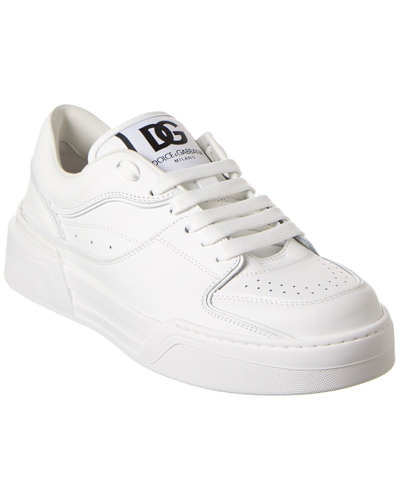 Dolce & Gabbana Kids' Leather Sneaker In White