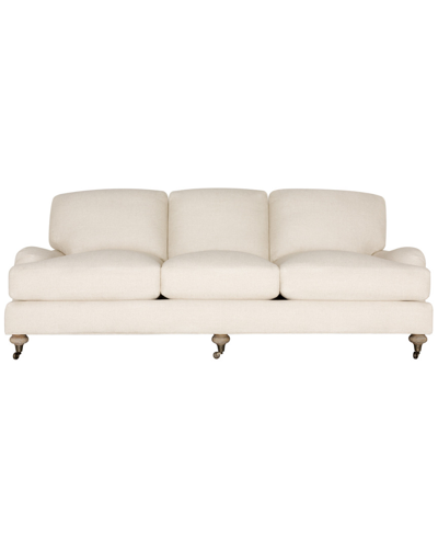 Safavieh Couture Calvin Natural Linen Sofa In White