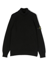 Stone Island Black Cotton Jumper In Black
