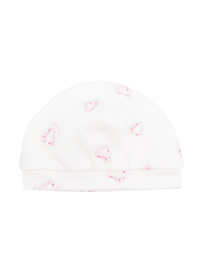 Monnalisa Babies' Graphic-print Cotton Hat In White
