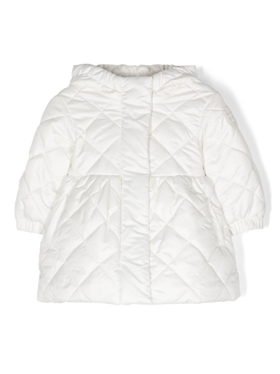 Monnalisa Babies' Logo-patch Padded Jacket In White