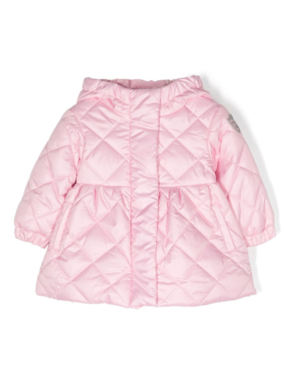 Monnalisa Babies' Logo-patch Padded Jacket In Pink