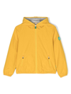 SAVE THE DUCK LOGO-PATCH ZIP-UP HOODED JACKET