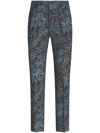 ETRO MID-RISE JACQUARD TAILORED TROUSERS