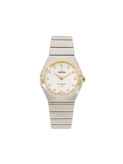 Pre-owned Omega 2023 Unworn Constellation 28mm In White