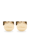 St Dupont Engraved Polished Cufflinks In Gold