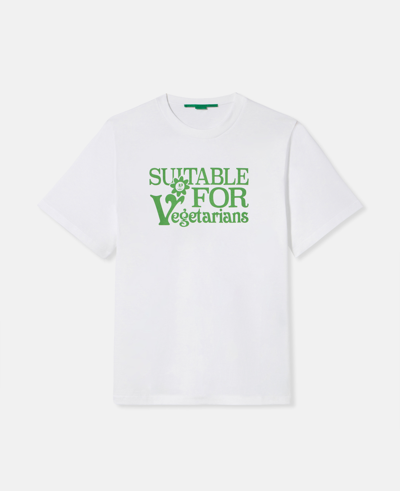 Stella Mccartney 'suitable For Vegetarians' Graphic T-shirt In White