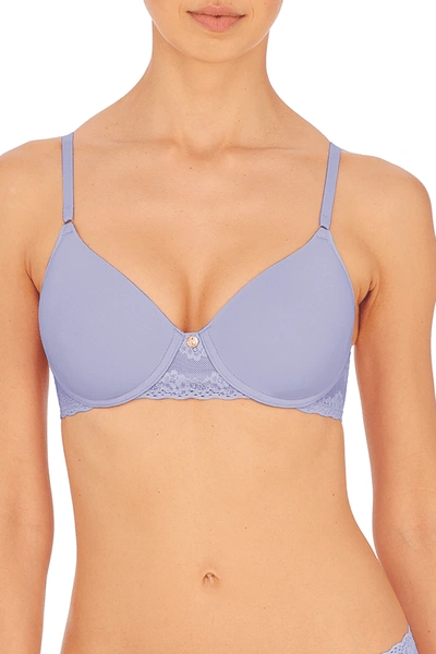 Natori Bliss Perfection Contour Underwire Soft Stretch Padded T-shirt Everyday Bra (38d) Women's In Blue Mist