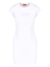 Diesel D-angiel Stretch Cotton Minidress In White