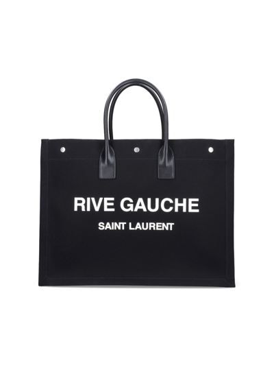 Saint Laurent 'rive Gauche' Tote Bag In Black  