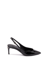 Dolce & Gabbana Patent Leather Cardinale Slingbacks In Beige