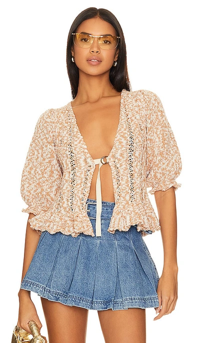 Free People Yesterday Cardi In Mauve
