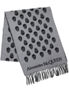 ALEXANDER MCQUEEN SKULL-INTARSIA WOOL SCARF