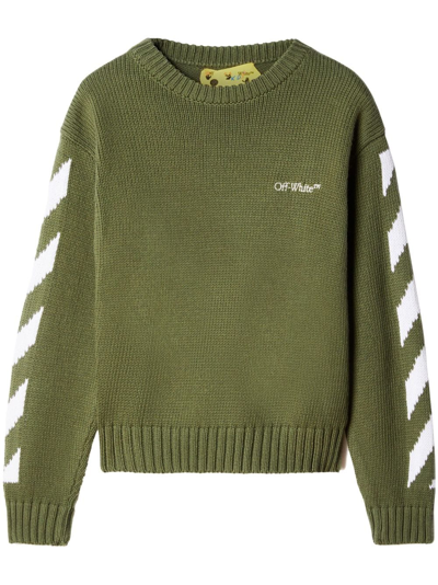 Off-white Kids' Arrows Cotton Jumper In Green ModeSens
