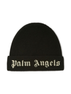 PALM ANGELS LOGO-EMBROIDERED KNITTED BEANIE