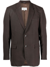 Maison Margiela Notched-lapels Single-breasted Blazer In Brown