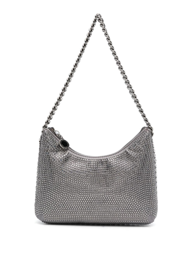 Stella Mccartney Mini Falabella Zip Shoulder Bag In Grey