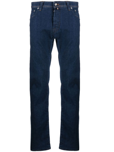 Jacob Cohen Dark-wash Straight-leg Jeans In Blue