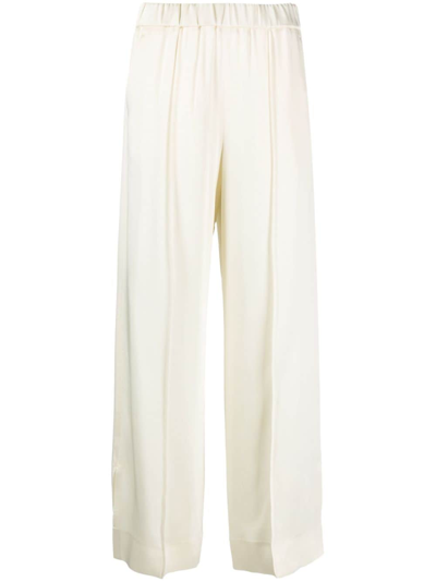 Jil Sander High-waist Pleated Trousers In Neutrals