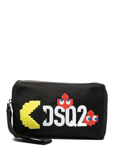Dsquared2 Pac-man Toiletry Bag In Black