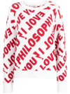 Philosophy Di Lorenzo Serafini I Love You Philosophy Knitted Jumper Sweater In Multi