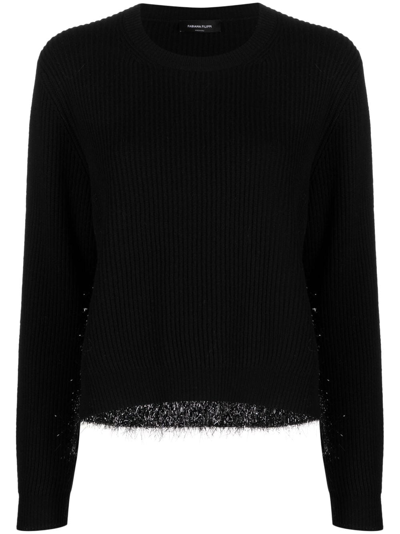 Fabiana Filippi Glitter-detail Knitted Top In Black