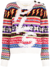 PHILOSOPHY DI LORENZO SERAFINI PUNK VIBES INTARSIA-KNIT JUMPER