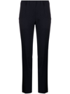 P.a.r.o.s.h Parosh Mid-rise Tapered Virgin Wool Trousers In Blue