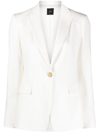 Pinko Single-breasted Tailored Blazer In White