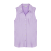 Vince Bias Cut Silk Shirt In Purple