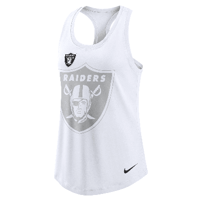 Nike Women's Team (nfl Las Vegas Raiders) Racerback Tank Top In White