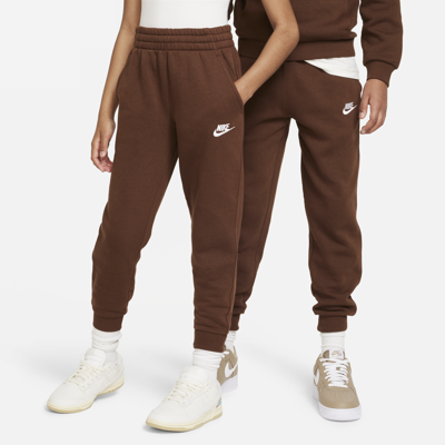 Nike Sportswear Club Fleece Big Kids' Jogger Pants In Brown
