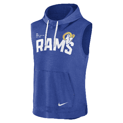Nike Men's Athletic (nfl Los Angeles Rams) Sleeveless Pullover Hoodie In Blue