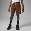 Jordan Big Kids' Sustainable Fleece Shorts In Brown