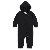 Nike Essentials Hooded Coverall Baby Coverall In Black