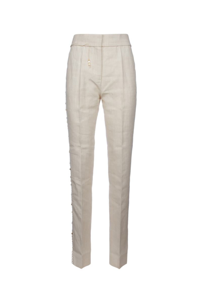 Jacquemus Front Pleated Straight Leg Trousers In 110