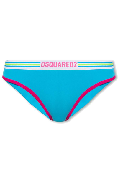 Dsquared2 Logo Waist Briefs In Blue