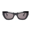 Bottega Veneta Cat Eye Sunglasses In Black_black_grey