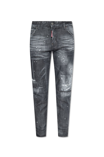 Dsquared2 Distressed Cool Girl Jeans In Grey
