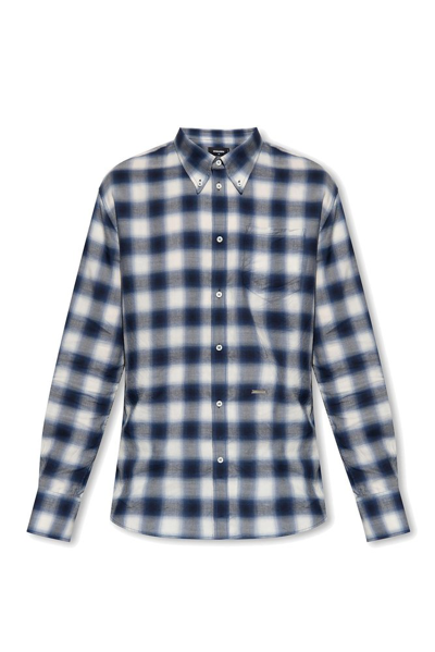 Dsquared2 Checked Buttoned Shirt In Multi