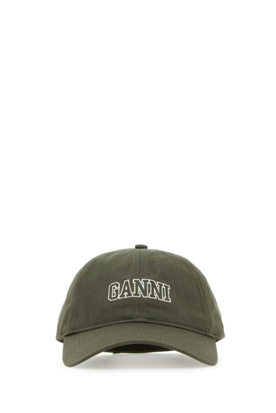 Ganni Logo In Green