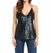 Fifteen Twenty Sequin Cami Top In Navy In Blue