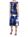 Eva Varro Cap Shoulder Side Grommet Dress In Bonney In Multi