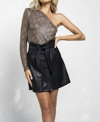 Bishop + Young Snake One Shoulder Top In Bronze In Gold