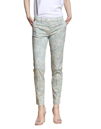 Mason's New York Palm Print Pant In Sand In Beige