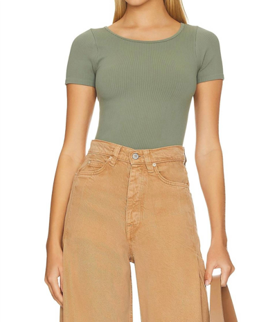 Free People Xyz Baby Tee In Army In Green