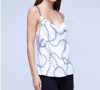 L Agence Jasmina Camisole Tank In Black And White In Multi