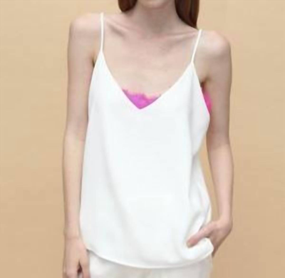 Vilagallo Elettra Crep Crudo Shirt In White/pink In Multi