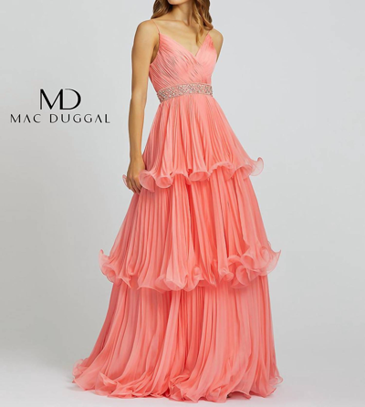 Mac Duggal 48857 In Coral In Pink